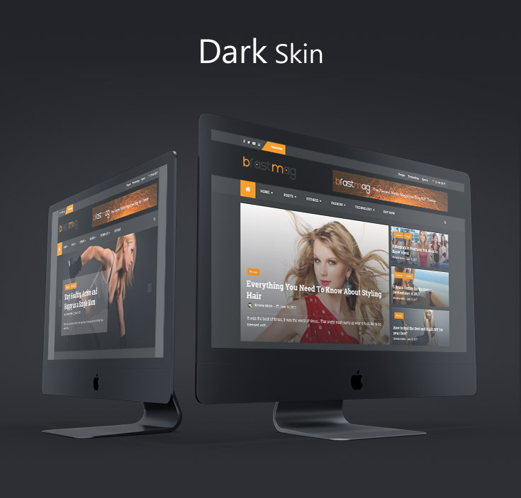 News WP Theme Dark skin